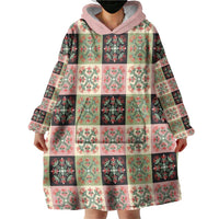 Seamless Pattern Pikake Lei Wearable Blanket Hoodie Floral Squares Pikake LT9 - Polynesian Pride