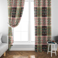 Seamless Pattern Pikake Lei Window Curtain Floral Squares Pikake - Polynesian Pride