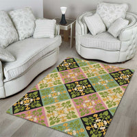 Seamless Pattern Puakenikeni and Kalo Area Rug - Polynesian Pride