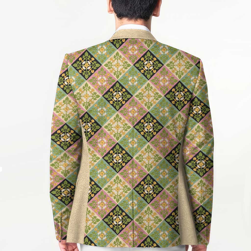 Seamless Pattern Puakenikeni and Kalo Blazer LT9 - Polynesian Pride