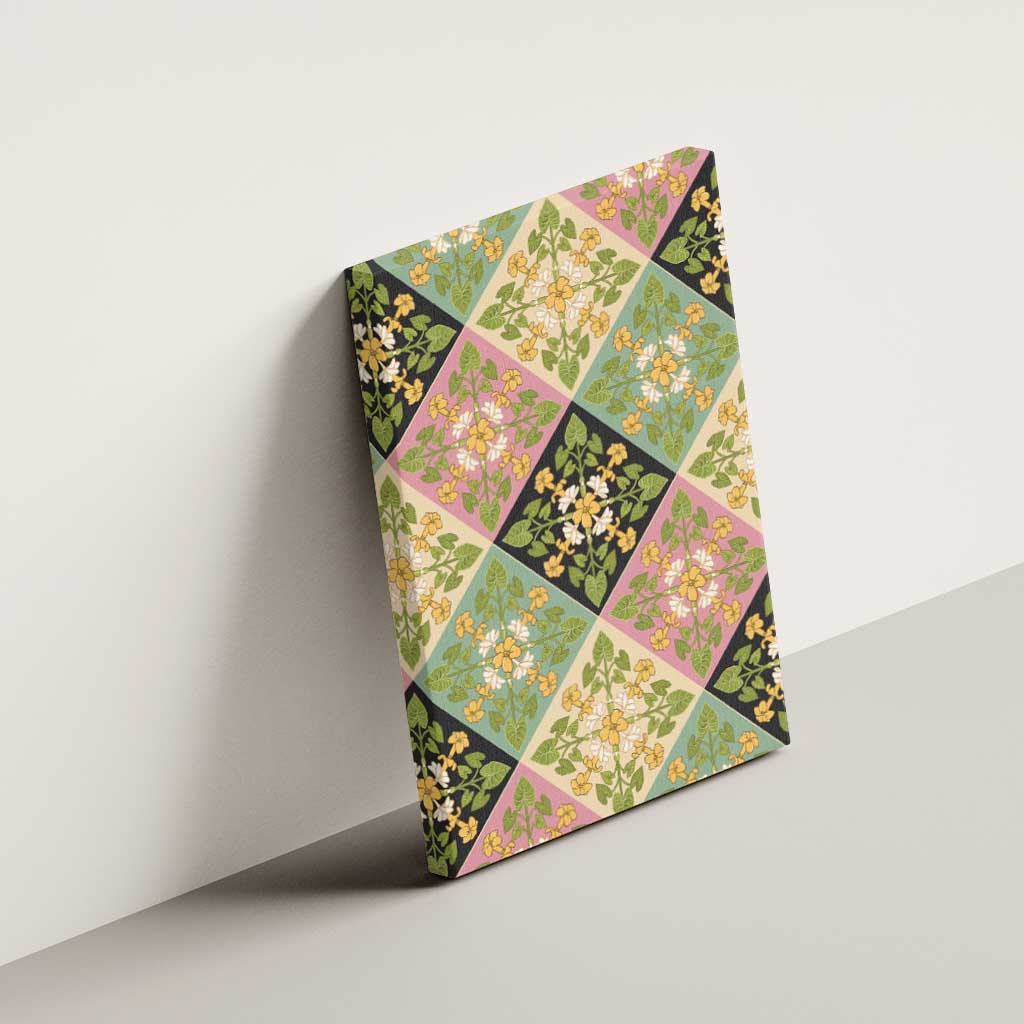 Seamless Pattern Puakenikeni and Kalo Canvas Wall Art LT9 - Polynesian Pride