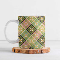 Seamless Pattern Puakenikeni and Kalo Ceramic Mug LT9 Beige - Polynesian Pride