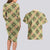 Seamless Pattern Puakenikeni and Kalo Couples Matching Long Sleeve Bodycon Dress and Hawaiian Shirt - Polynesian Pride