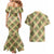 Seamless Pattern Puakenikeni and Kalo Couples Matching Mermaid Dress and Hawaiian Shirt - Polynesian Pride