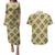 Seamless Pattern Puakenikeni and Kalo Couples Matching Puletasi and Hawaiian Shirt - Polynesian Pride