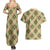 Seamless Pattern Puakenikeni and Kalo Couples Matching Summer Maxi Dress and Hawaiian Shirt - Polynesian Pride