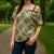 Seamless Pattern Puakenikeni and Kalo Cross Shoulder Shirt - Polynesian Pride