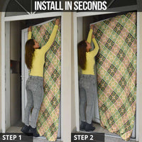 Seamless Pattern Puakenikeni and Kalo Door Cover - Polynesian Pride