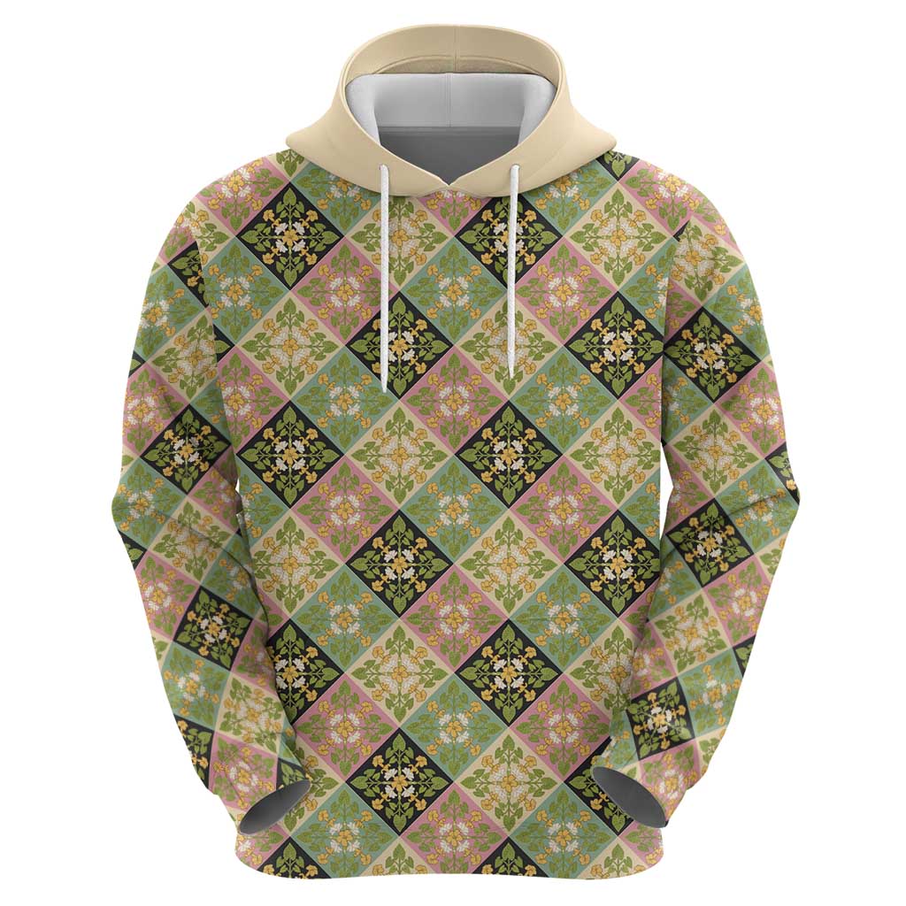 Seamless Pattern Puakenikeni and Kalo Hoodie - Polynesian Pride