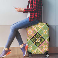 Seamless Pattern Puakenikeni and Kalo Luggage Cover - Polynesian Pride