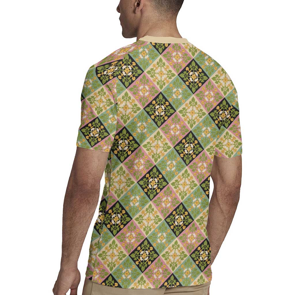 Seamless Pattern Puakenikeni and Kalo Rugby Jersey LT9 - Polynesian Pride