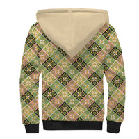 Seamless Pattern Puakenikeni and Kalo Sherpa Hoodie LT9 - Polynesian Pride