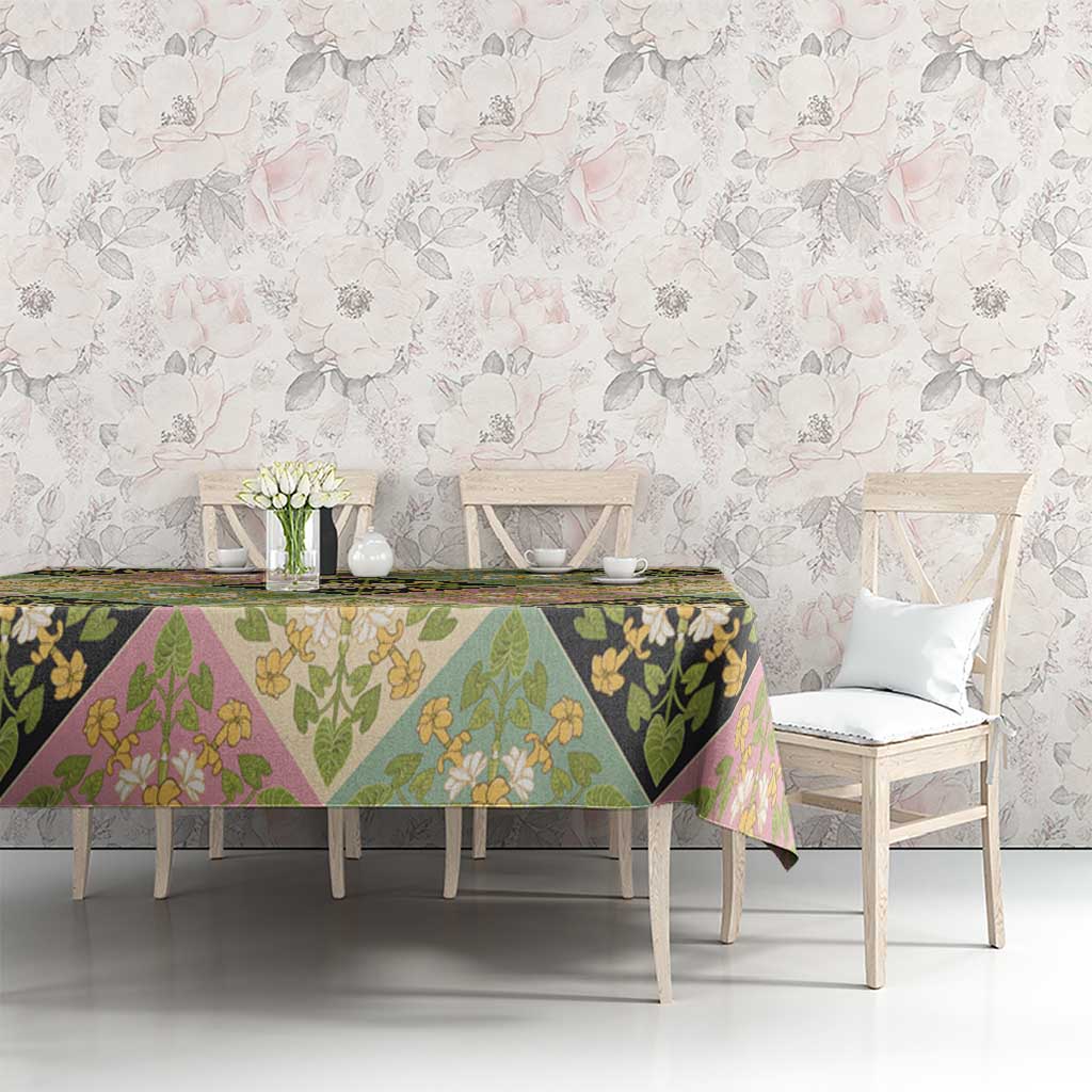 Seamless Pattern Puakenikeni and Kalo Tablecloth - Polynesian Pride