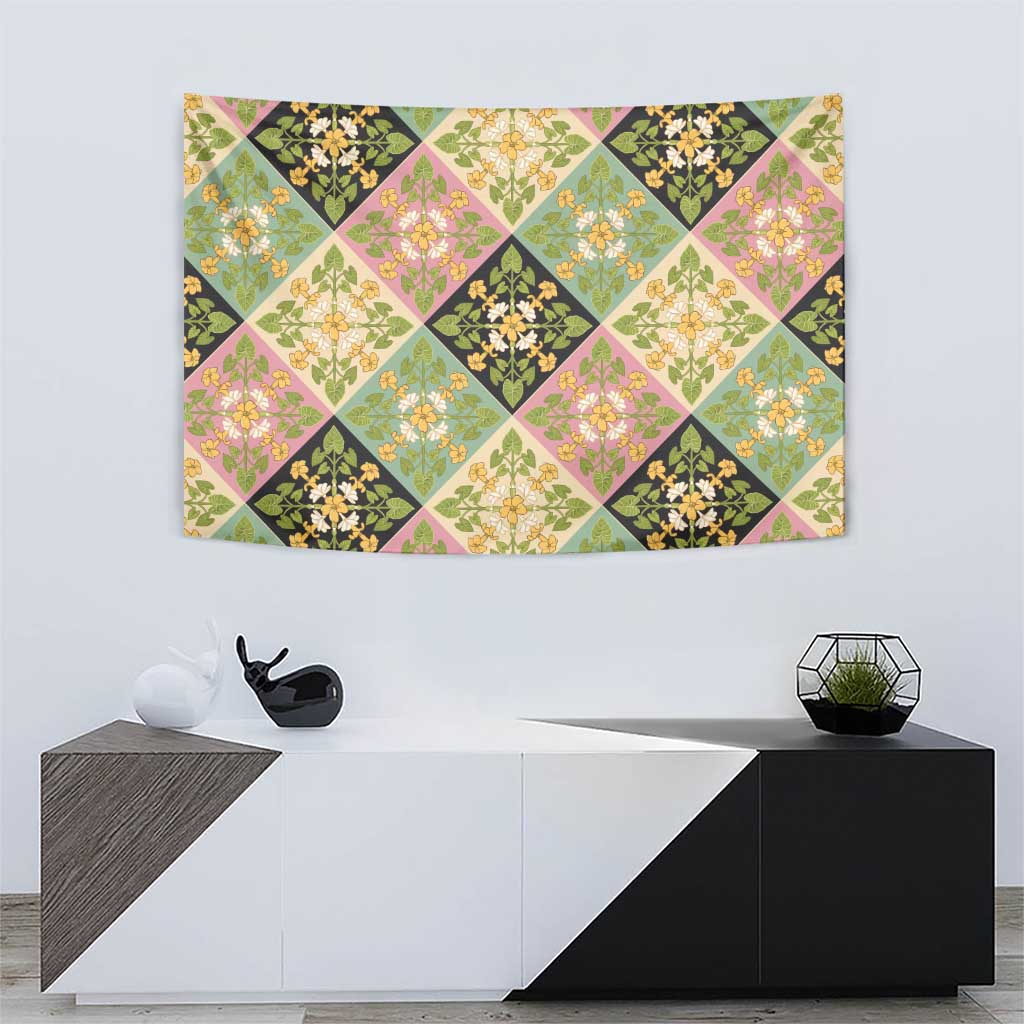 Seamless Pattern Puakenikeni and Kalo Tapestry - Polynesian Pride