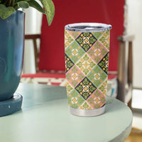 Seamless Pattern Puakenikeni and Kalo Tumbler Cup - Polynesian Pride