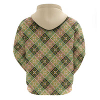 Seamless Pattern Puakenikeni and Kalo Zip Hoodie - Polynesian Pride