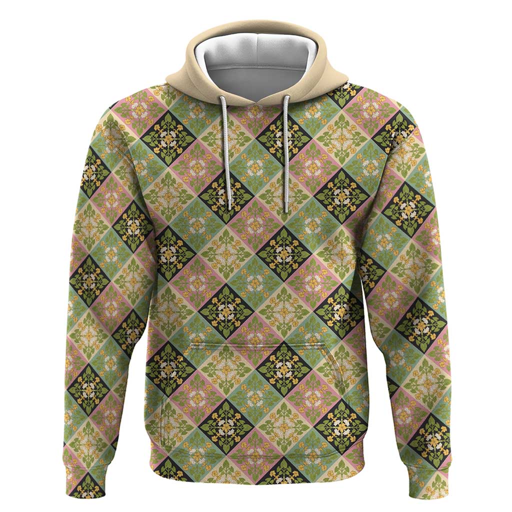Seamless Pattern Puakenikeni and Kalo Zip Hoodie - Polynesian Pride