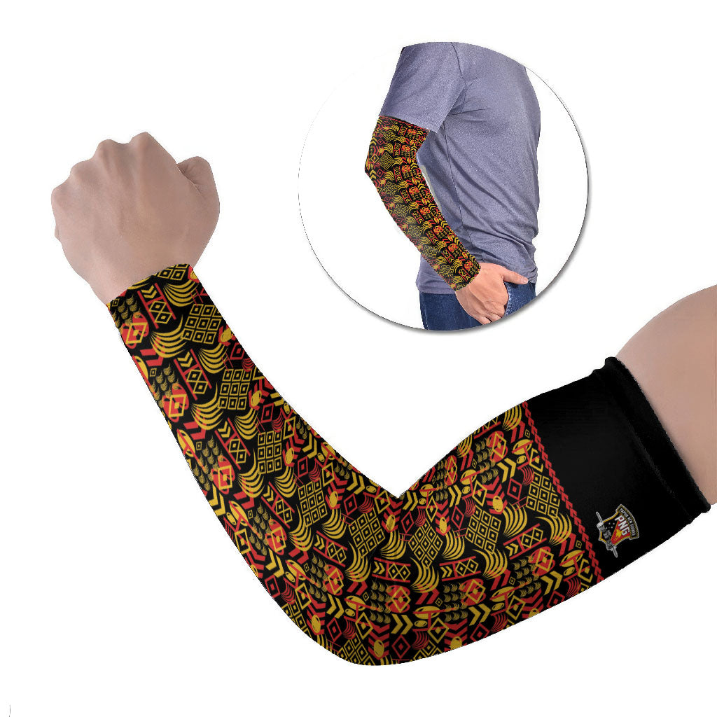 Papua New Guinea Kumuls Arm Sleeves Bird of Paradise Black Version
