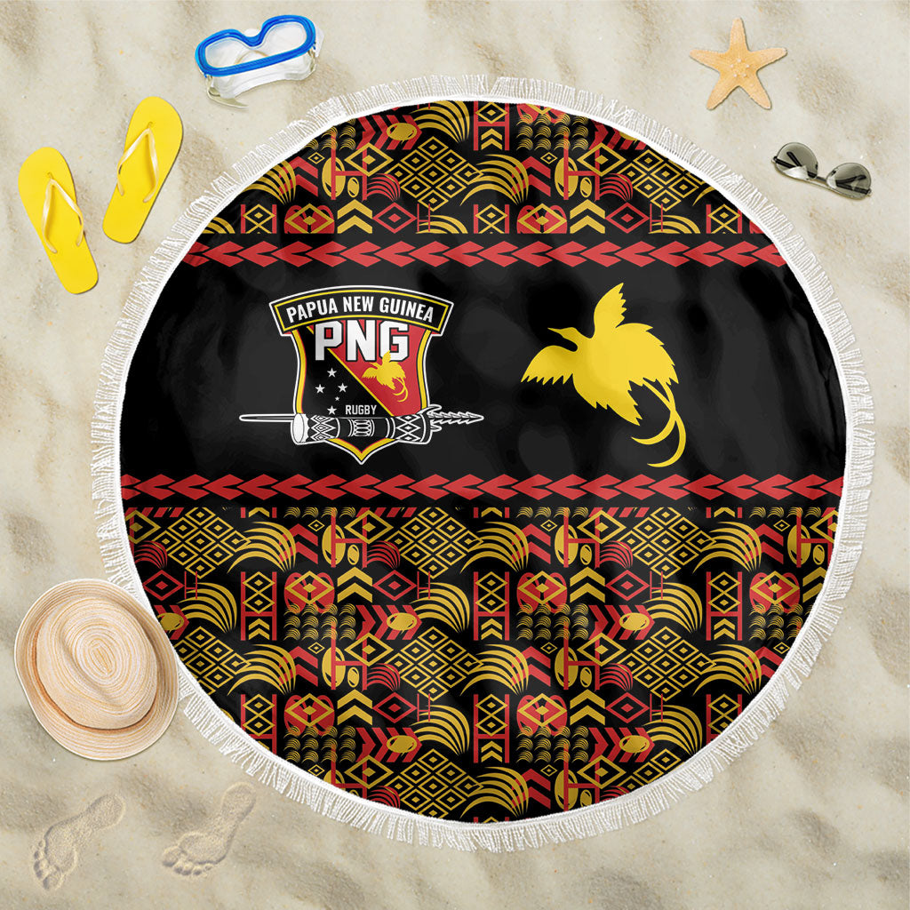 Papua New Guinea Kumuls Beach Blanket Bird of Paradise Black Version