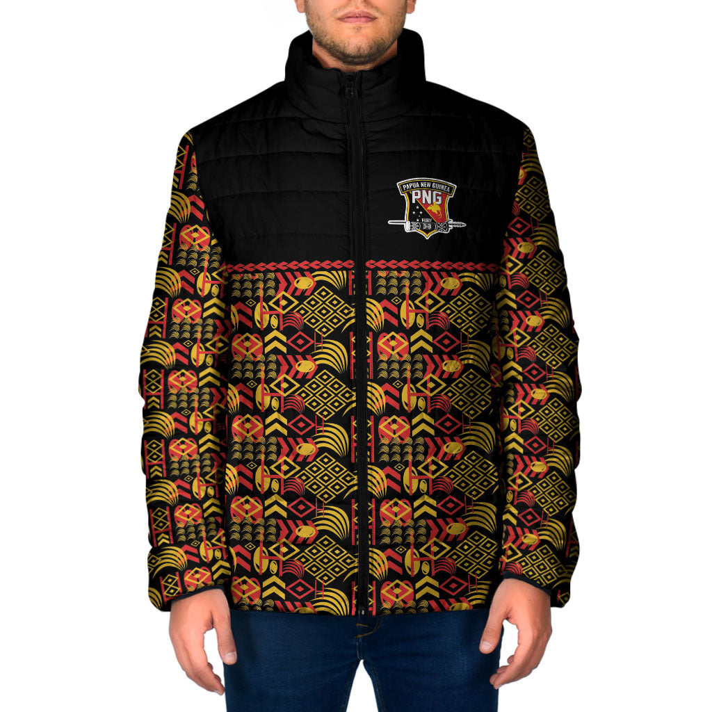 Papua New Guinea Kumuls Padded Jacket Bird of Paradise Black Version