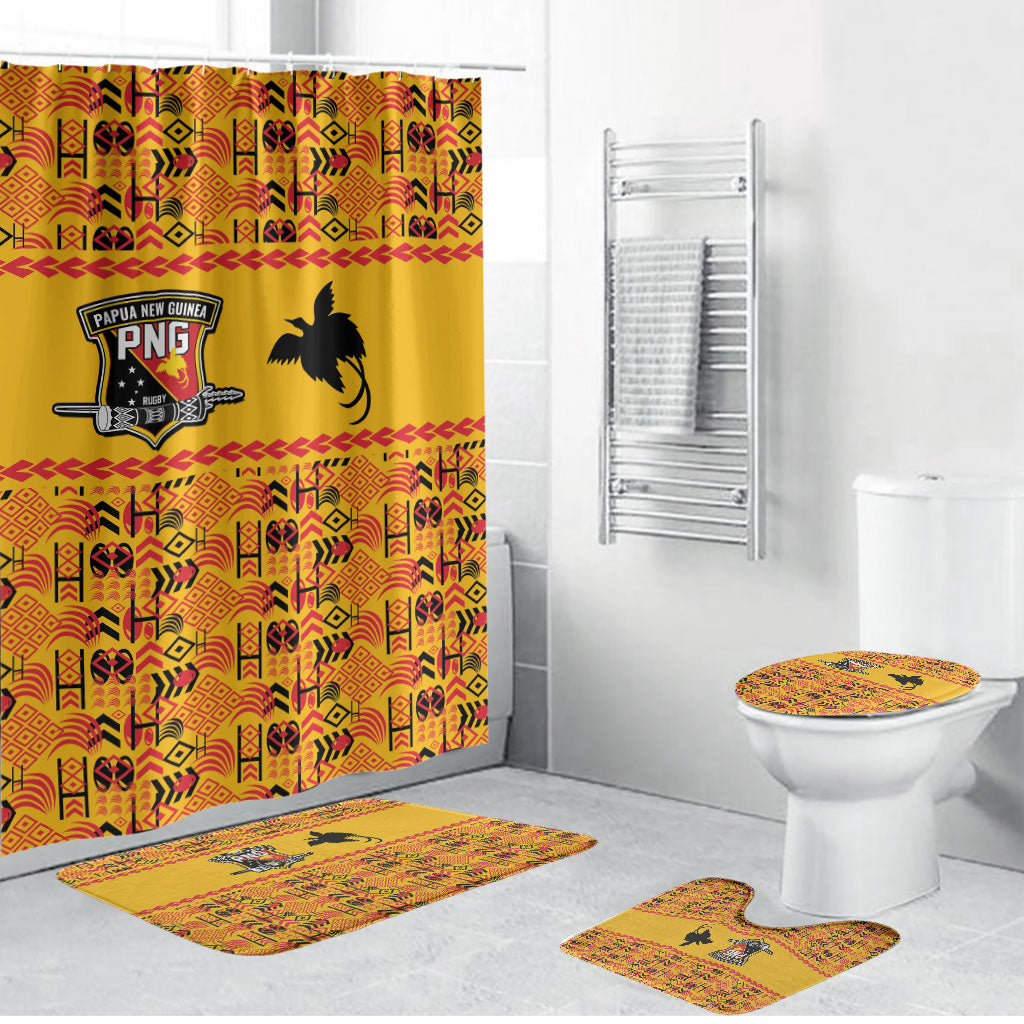 Papua New Guinea Kumuls Bathroom Set Bird of Paradise Gold Version