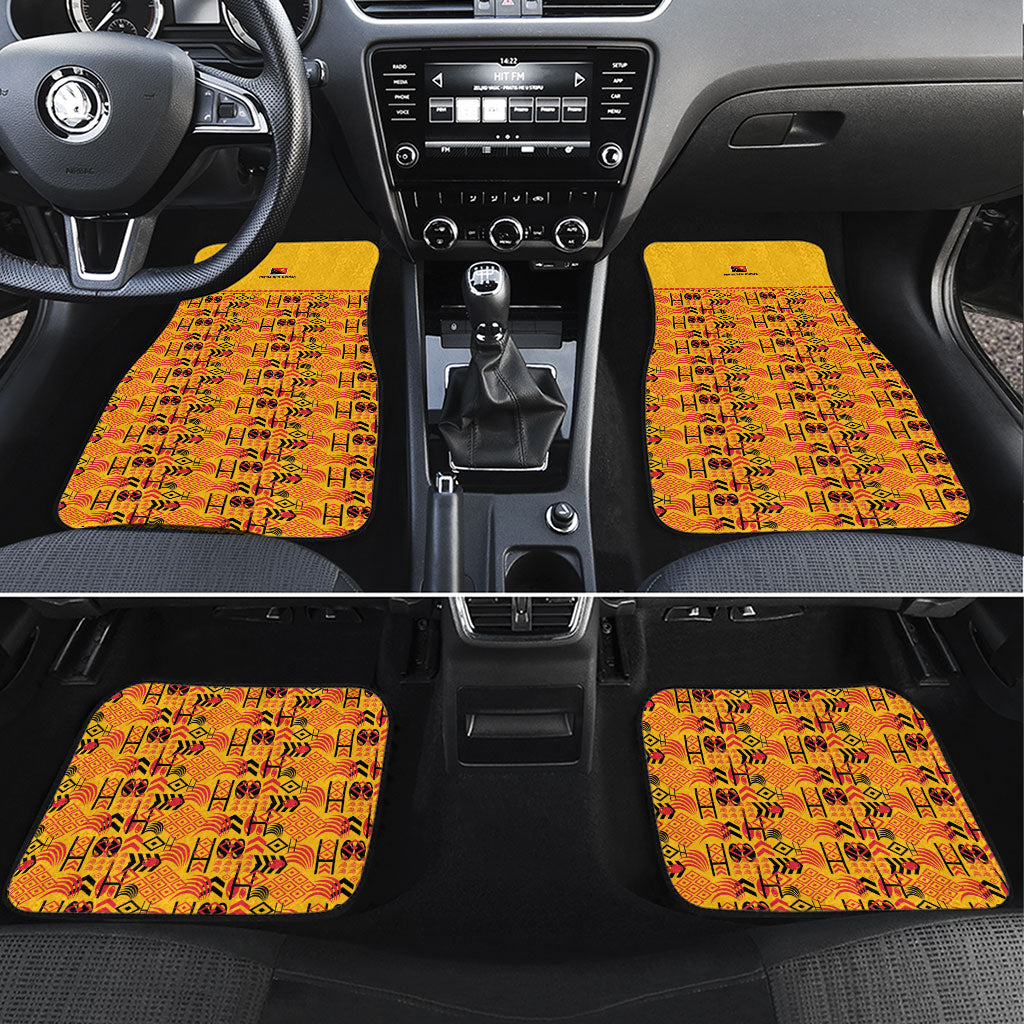 Papua New Guinea Kumuls Car Mats Bird of Paradise Gold Version
