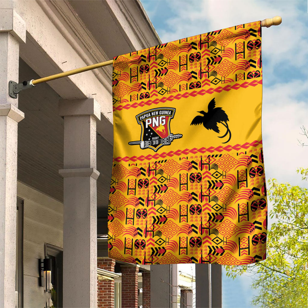 Papua New Guinea Kumuls Garden Flag Bird of Paradise Gold Version