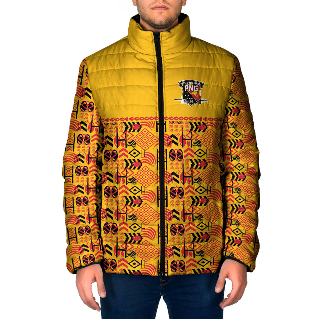 Papua New Guinea Kumuls Padded Jacket Bird of Paradise Gold Version