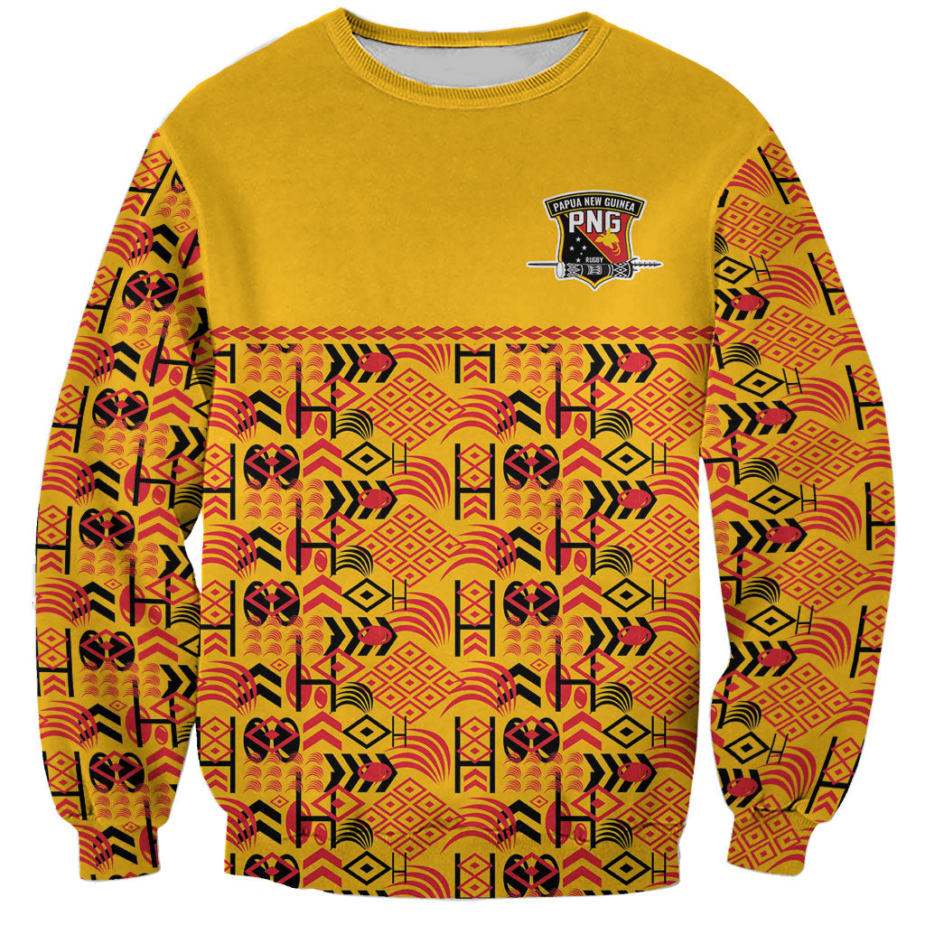 Papua New Guinea Kumuls Sweatshirt Bird of Paradise Gold Version