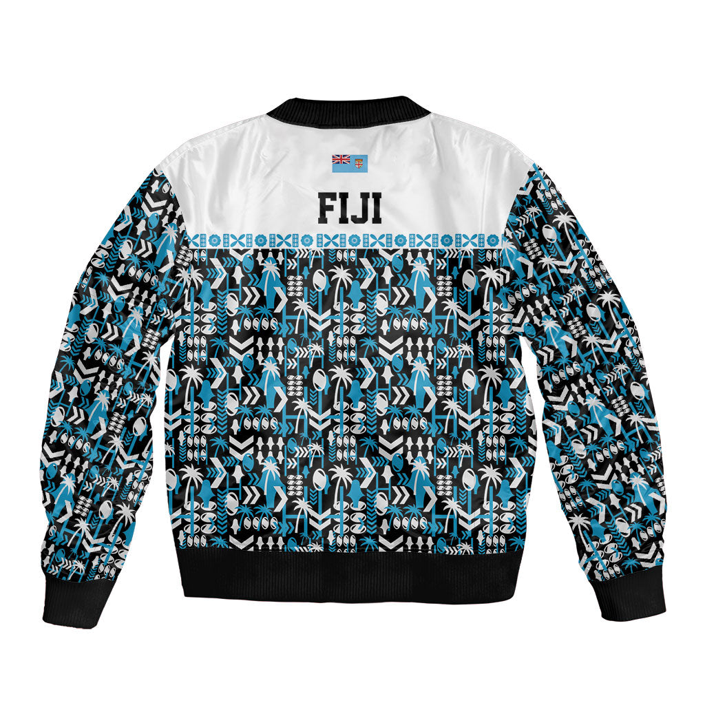 Fiji Bati Bomber Jacket Bati Island Warrior Geometry LT9 - Polynesian Pride