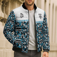 Fiji Bati Bomber Puffer Jacket Bati Island Warrior Geometry LT9 - Polynesian Pride