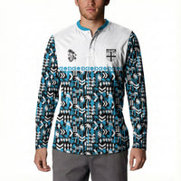 Fiji Bati Button Sweatshirt Bati Island Warrior Geometry LT9 - Polynesian Pride