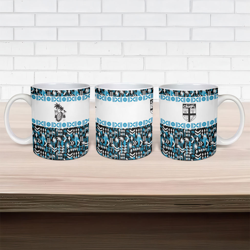Fiji Bati Ceramic Mug Bati Island Warrior Geometry LT9 - Polynesian Pride
