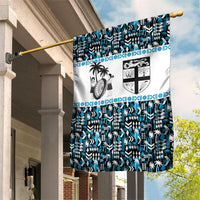 Fiji Bati Garden Flag Bati Island Warrior Geometry LT9 House Flag Blue - Polynesian Pride