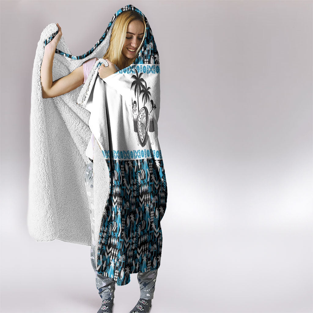 Fiji Bati Hooded Blanket Bati Island Warrior Geometry LT9 - Polynesian Pride
