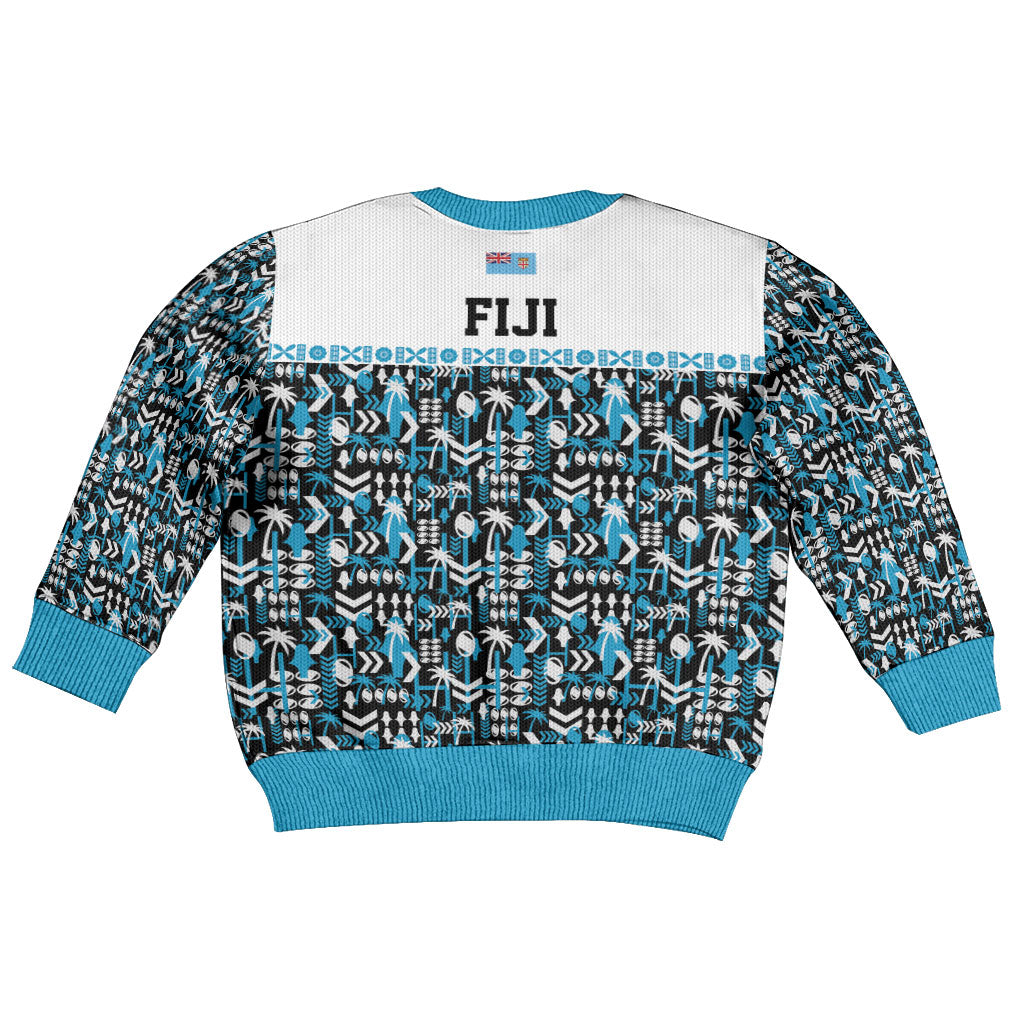 Fiji Bati Kid Ugly Christmas Sweater Bati Island Warrior Geometry LT9 - Polynesian Pride