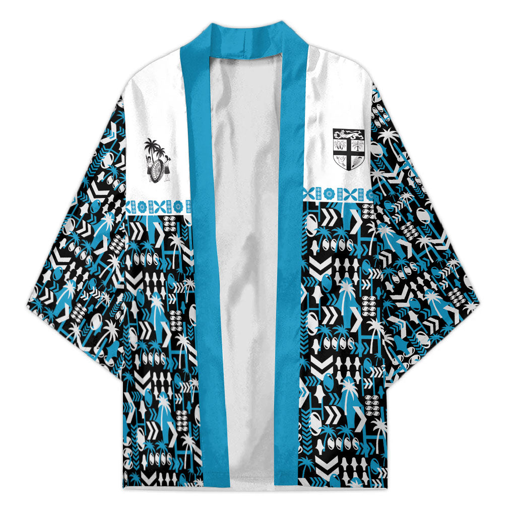 Fiji Bati Kimono Bati Island Warrior Geometry LT9 Unisex Blue - Polynesian Pride