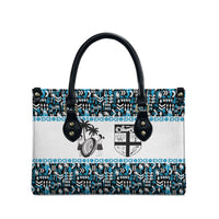 Fiji Bati Leather Bag Bati Island Warrior Geometry LT9 - Polynesian Pride