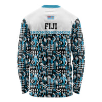 Fiji Bati Long Sleeve Shirt Bati Island Warrior Geometry LT9 - Polynesian Pride