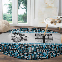 Fiji Bati Round Carpet Bati Island Warrior Geometry LT9 - Polynesian Pride