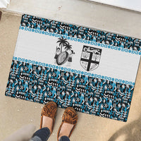Fiji Bati Rubber Doormat Bati Island Warrior Geometry LT9 - Polynesian Pride