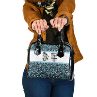 Fiji Bati Shoulder Handbag Bati Island Warrior Geometry LT9 One Size Blue - Polynesian Pride