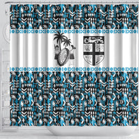 Fiji Bati Shower Curtain Bati Island Warrior Geometry LT9 - Polynesian Pride
