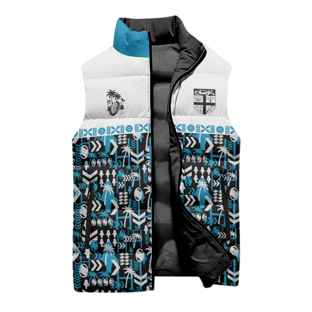 Fiji Bati Sleeveless Puffer Jacket Bati Island Warrior Geometry LT9 - Polynesian Pride