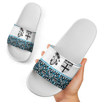 Fiji Bati Slide Sandals Bati Island Warrior Geometry LT9 - Polynesian Pride