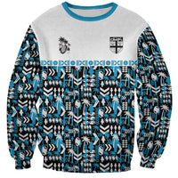 Fiji Bati Sweatshirt Bati Island Warrior Geometry LT9 Unisex Blue - Polynesian Pride
