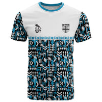 Fiji Bati T Shirt Bati Island Warrior Geometry LT9 Blue - Polynesian Pride