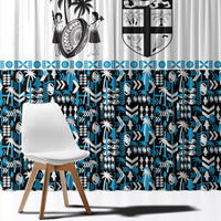 Fiji Bati Window Curtain Bati Island Warrior Geometry LT9 - Polynesian Pride