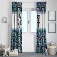 Fiji Bati Window Curtain Bati Island Warrior Geometry LT9 - Polynesian Pride