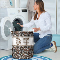 Fiji Bati Laundry Basket Masi-inspired Tapa Pattern LT9 - Polynesian Pride